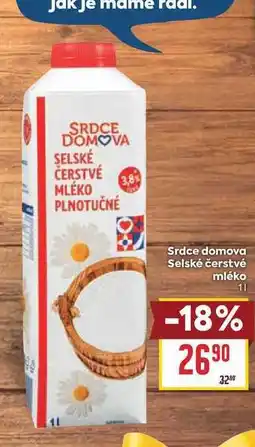 Billa Srdce domova Selské čerstvé mléko nabídka