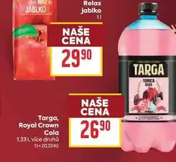 Billa Targa, Royal Crown Cola nabídka