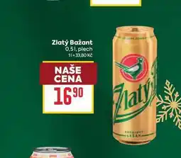 Billa Zlatý Bažant 0,51, plech nabídka