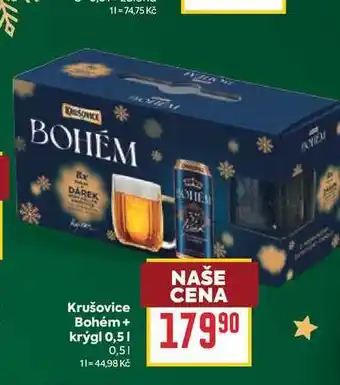 Krušovice Bohém + krýgl 0,5l
