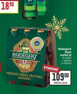 Billa Radegast Ryze hořká 12 6× nabídka