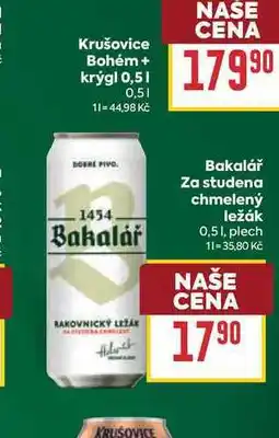 Billa Bakalář Za studena chmelený ležák 0,51, plech nabídka