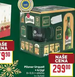 Billa Pilsner Urquell +krýgl 8× 0,5l nabídka