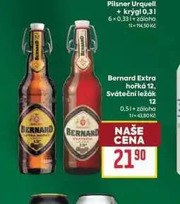 Billa Bernard Extra hořká 12, Sváteční ležák 12 nabídka