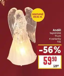 Billa Anděl teplá bílá 11 cm 4 varianty 1ks nabídka