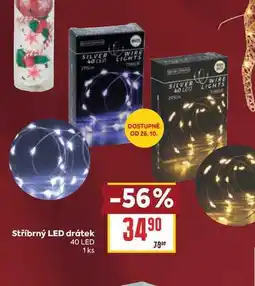 Billa Stříbrný LED drátek 40 LED 1ks nabídka