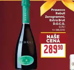 Billa Prosecco Rebuli Zerogrammi, Extra Brut D.O.C.G nabídka