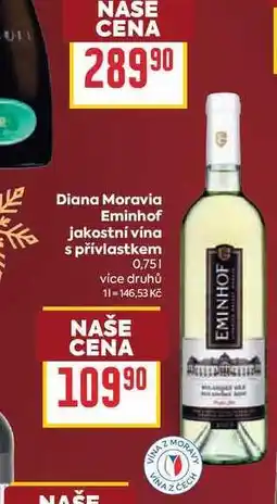 Billa Diana Moravia Eminhof jakostní vína s přívlastkem nabídka