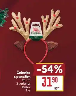 Billa Čelenka s parožím 26 cm 3 varianty barev 1ks nabídka