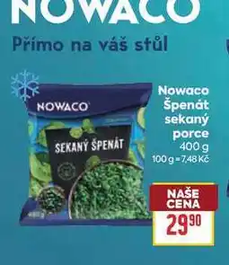 Billa Nowaco Špenát sekaný porce nabídka