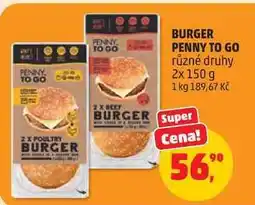 Penny Market BURGER PENNY TO GO různé druhy nabídka