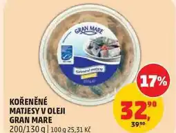 Penny Market KOŘENĚNÉ MATJESY V OLEJI GRAN MARE, 200/130 g nabídka