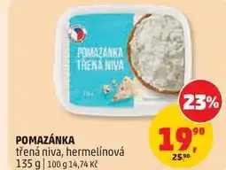 Penny Market POMAZÁNKA TRENA NIVA třená niva, hermelínová nabídka