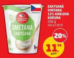 Penny Market ZAKYSANÁ SMETANA 12% KARLOVA KORUNA nabídka