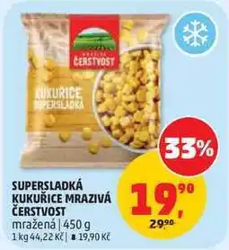 Penny Market SUPERSLADKÁ KUKUŘICE MRAZIVÁ ČERSTVOST mražená nabídka