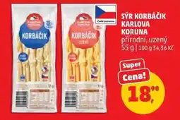 Penny Market SÝR KORBÁČIK KARLOVA KORUNA přírodní nabídka