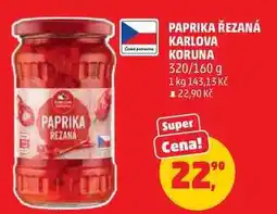 Penny Market PAPRIKA ŘEZANÁ KARLOVA KORUNA, 320/160 g nabídka