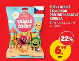Penny Market ČOČKY VESELÉ S OVOCNOU PŘÍCHUTÍ KARLOVA KORUNA nabídka