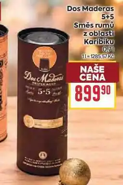 Billa Das Madensi 5-5 Dos Maderas 5+5 Směs rumů z oblasti Karibiku 0,7l nabídka