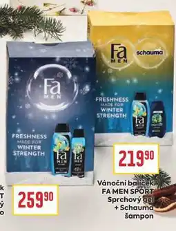 Billa Vánoční balíček FA MEN SPORT Sprchový gel +Schauma šampon nabídka