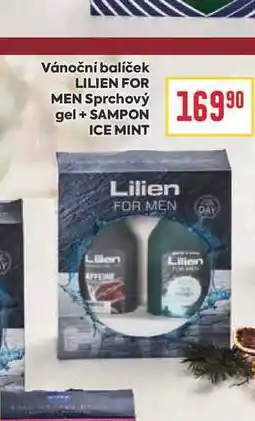Billa Vánoční balíček LILIEN FOR MEN Sprchový gel + SAMPON ICE MINT nabídka
