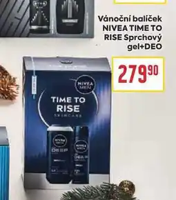 Billa Vánoční balíček NIVEA TIME TO RISE Sprchový gel+DEO nabídka