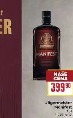 Billa Jägermeister Manifest 0,51 nabídka