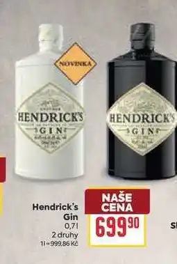 Billa Hendrick's Gin 0,71 nabídka
