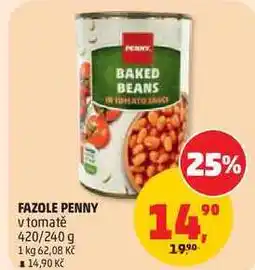 Penny Market FAZOLE PENNY v tomatě, 420/240 g nabídka