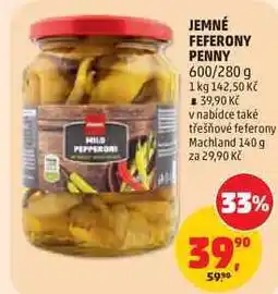 Penny Market JEMNÉ FEFERONY PENNY, 600/280 g nabídka
