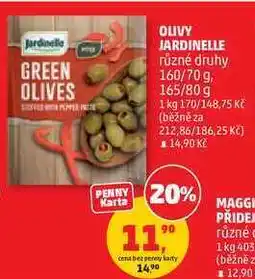 Penny Market OLIVY JARDINELLE různé druhy, 160/70 g, 165/80 g nabídka