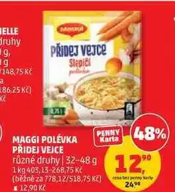 Penny Market MAGGI POLÉVKA PŘIDEJ VEJCE různé druhy nabídka