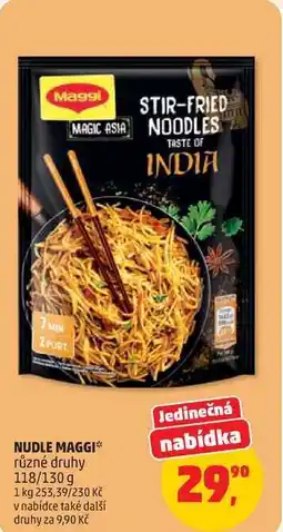 Penny Market NUDLE MAGGI nabídka různé druhy, 118/130 g nabídka
