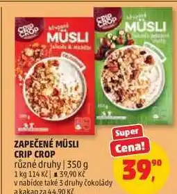 Penny Market ZAPEČENÉ MÜSLI CRIP CROP různé druhy nabídka