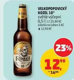 Penny Market VELKOPOPOVICKÝ KOZEL 10 světlé výčepní nabídka