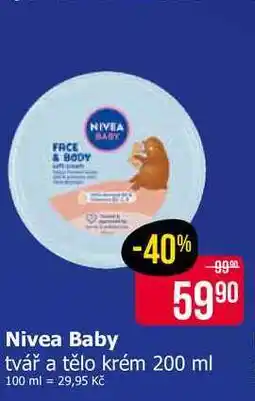 Teta Nivea Baby tvář a tělo krém nabídka