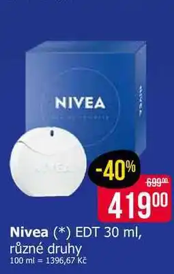 Teta Nivea EDT 30 ml, různé druhy nabídka
