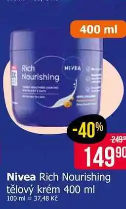 Teta Nivea Rich Nourishing tělový krém nabídka
