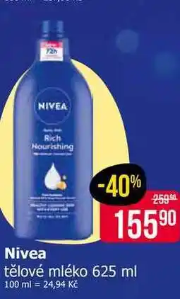 Teta Nivea tělové mléko nabídka