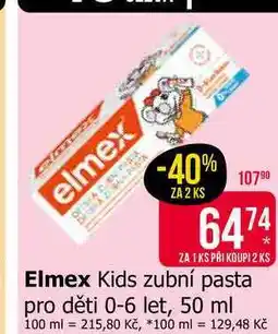 Teta Elmex Kids zubní pasta pro děti 0-6 let nabídka
