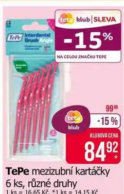 Teta TePe mezizubní kartáčky 6 ks, různé druhy nabídka