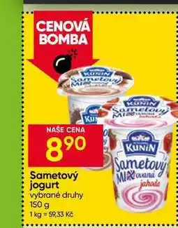 Hruška KUNÍN Sametový jogurt vybrané druhy nabídka