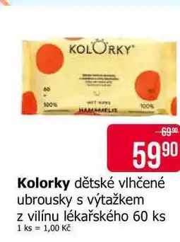 Teta Kolorky dětské vlhčené ubrousky s výtažkem z vilínu lékařského 60 ks nabídka
