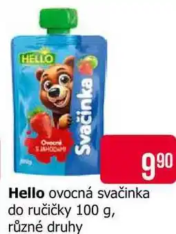 Teta Hello ovocná svačinka do ručičky 100 g, různé druhy nabídka