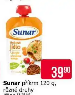 Teta Sunar příkrm 120 g, různé druhy nabídka