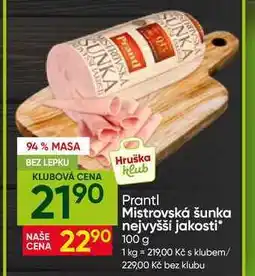 Hruška Mistrovská šunka nejvyšší jakosti nabídka