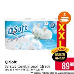 Teta Q-Soft 3vrstvý toaletní papír 16 rolí nabídka