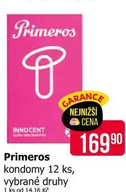 Teta Primeros kondomy 12 ks, vybrané druhy nabídka