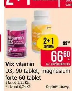 Teta Vix vitamin D3, 90 tablet, magnesium forte 60 tablet nabídka