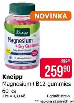Teta Kneipp Magnesium+B12 gummies 60 ks nabídka